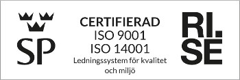 Certifierad ISO_9001 och 14001, RI.SE